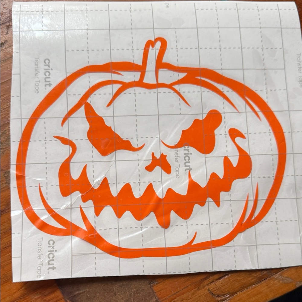 Cricut Vibrant Orange Pumpkin Sticker